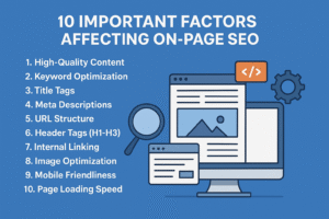 describing how on page SEO is affecting 
